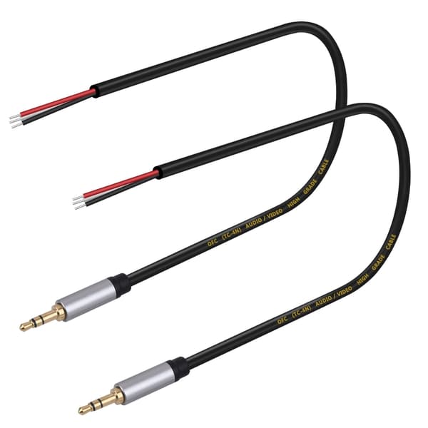 3,5 mm hannplugger til blank ledning lydkabel for utskifting av lydutstyr