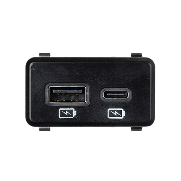 Liten USB-ladeadapter for bil, USB-ladestasjon i plast