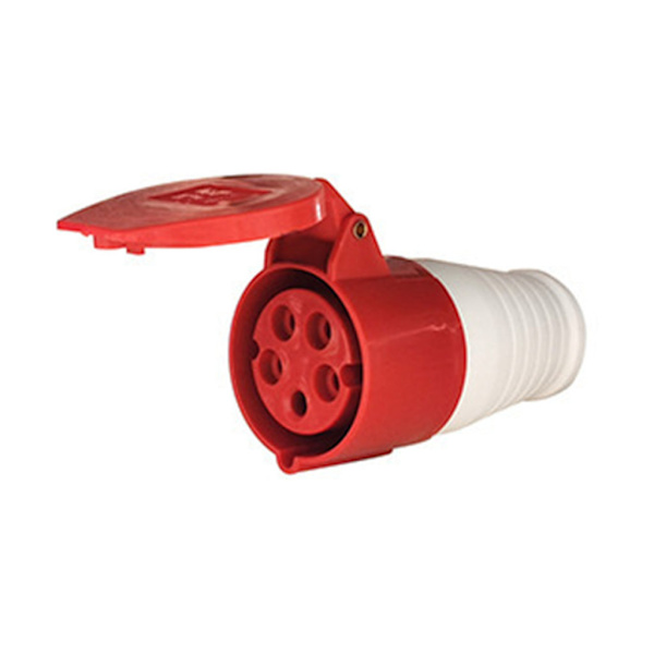 Industriell hane och hona Stickkontakt Låsande stickkontakt Elektrisk power Stark elektrisk ledningsförmåga Active socket 5 core 32A