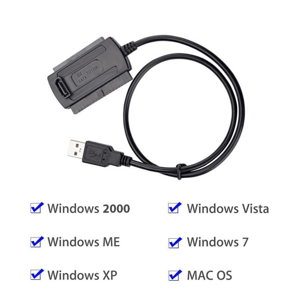 Sata/IDE Drive till USB 2.0 Adapter Converter Kabel för hårddisk HDD 2,5" 3,5" Datortillbehör