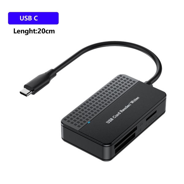 Höghastighetskortläsare 4-i-1 USB3.0/USB-C SDTF CFMS Compact Flash-kortadapter för bärbar dator Multi Type C