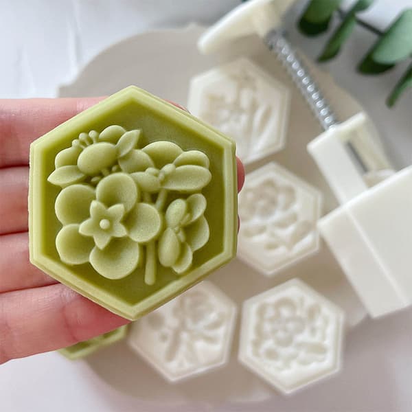 Midhöstmånen form DIY Hand Press Cookie Dessert Cutter Cookie Stämplar