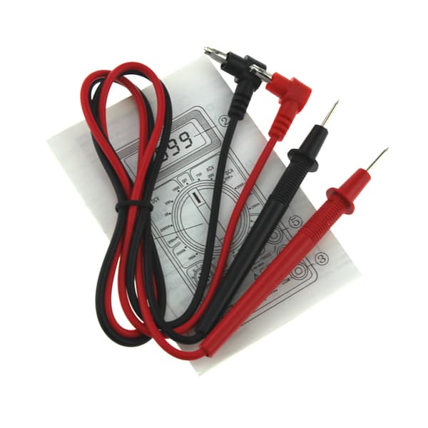 Digitalt multimeter med summer spændings-ampere meter testprobe til DC A