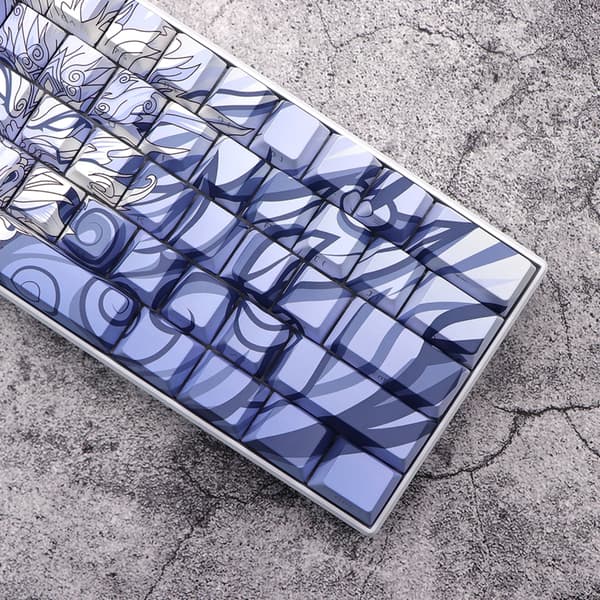 136 stk. Drage Keycap Sæt Sideprint Bagbelyste Keycaps Orlong Tema Keycaps
