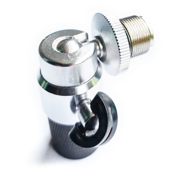 Justerbar mikrofonklemme med gjengeskruadapter og lite kulehode