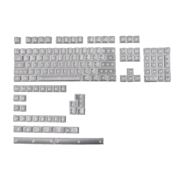 136 Styck ABS Transparent Bakgrundsbelyst Keycap Set Cherry Profile Keycaps 7u 6u Mellanslagstangent för mekaniskt tangentbord dz60/RK61/gk61