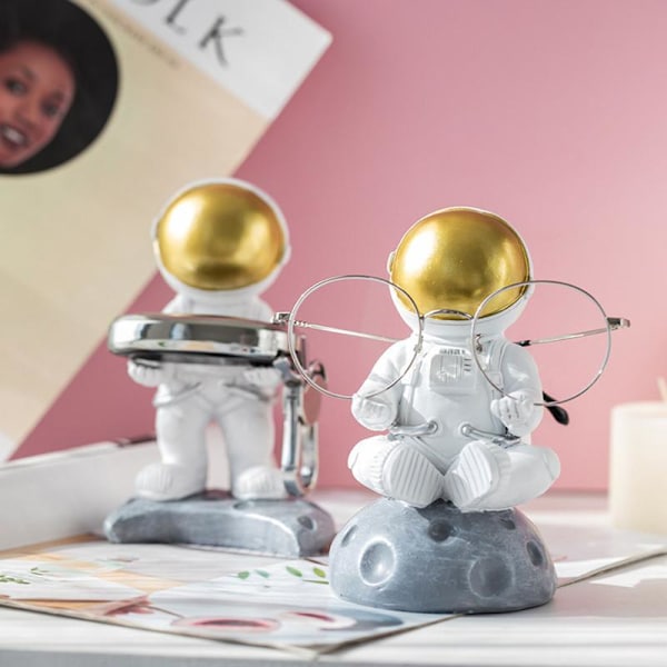 Astronaut Glasögonhållare Resin Glasögon Display Stand Craft Desktop Ornament null - B