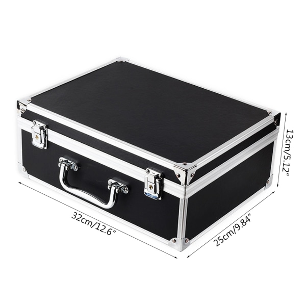 Tattoo Kit Box Maskin för Case Box Lås för nyckel Aluminium Makeup Carry Förvaring O Black