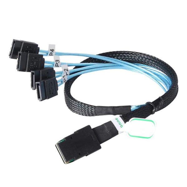 Mini SFF-8087 36P till 4 SATA-kabel 90 grader Målhårddisk Datakabelbyte 12Gbps hårddiskdata Enkel att använda B