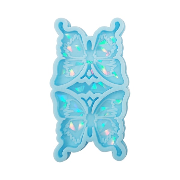 Färgglad holografisk form silikon, fjärils- form, form för gör-det-själv smycken Silikon nyckelring form