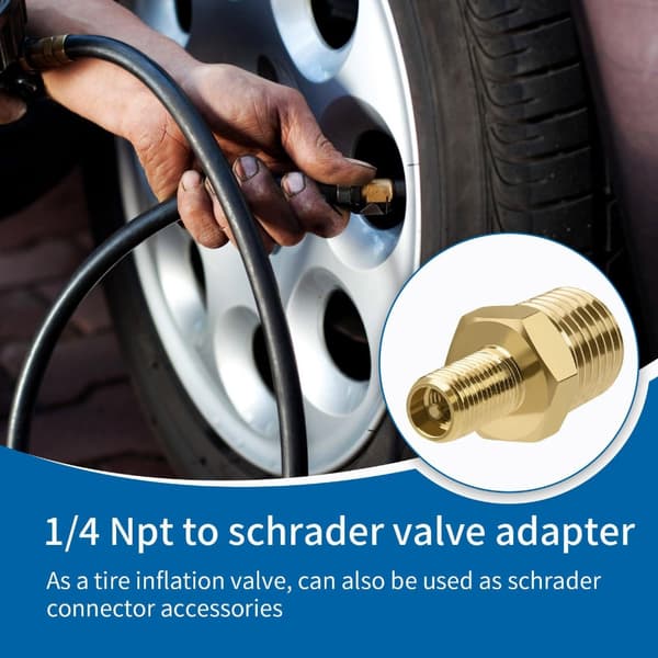Ventiladapter Messing Luftpumpeforbindelse Til Auto Dækpumpe & Kompressorbrug