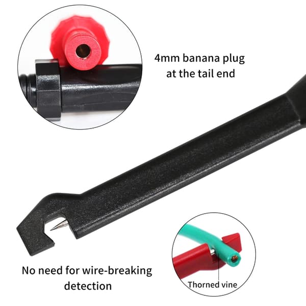 Piercing Probe Clip 4mm Bananplugg Auto Testledninger for Elektrisk Testing