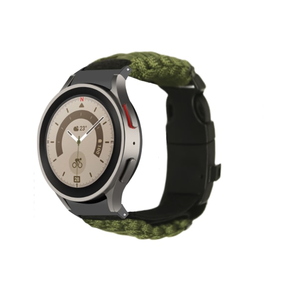Kompatibel för Watch 6/5/5 Pro Smartwatch-band Justerbart Sportvävt Nylon Tvättbart band Armband Armband Andas Army green