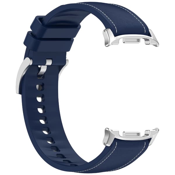 Bløde silikone læderremme åndbart behageligt design til 40mm 44mm 46mm Sm White