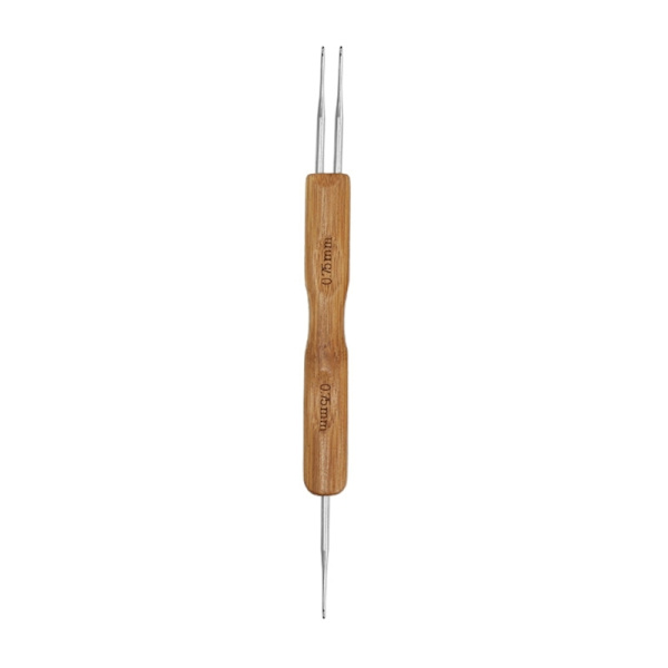 Dubbla ände Dreadlock Virknål 0,5 mm 0,75 mm Nålvävd Virkning, Inkludera 1 krok, 2 krokar, 3 krokar för Braid Craft D