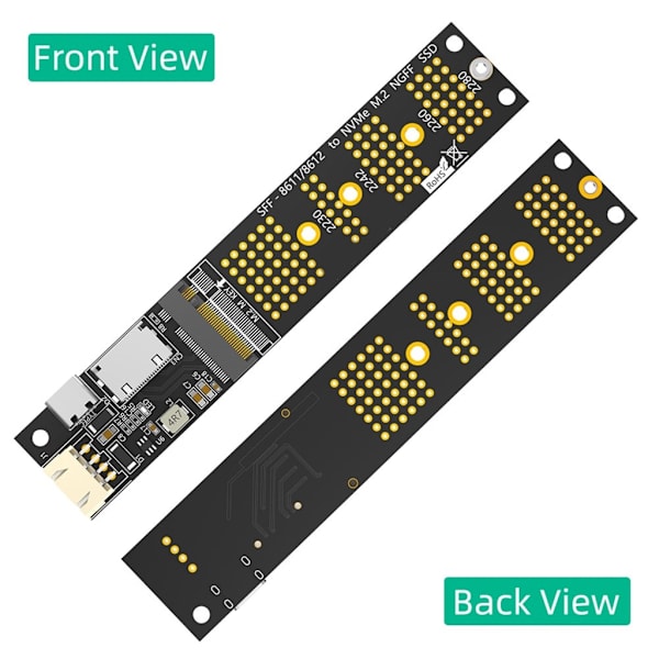 Avansert M.2 NVMe SSD til PCIE SFF 8611 Adapter for rask dataoverføring