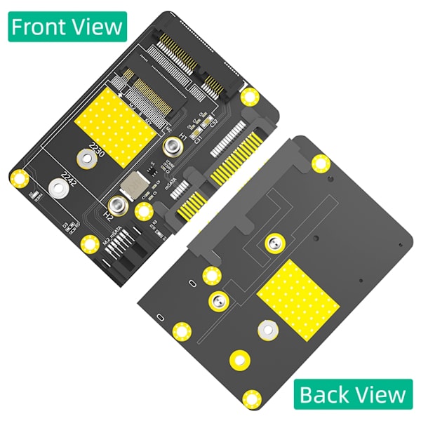 2 i 1 SATA3.0 Msata/M.2 SSD'er til Dobbelt SATA3 Computer Adapterkort