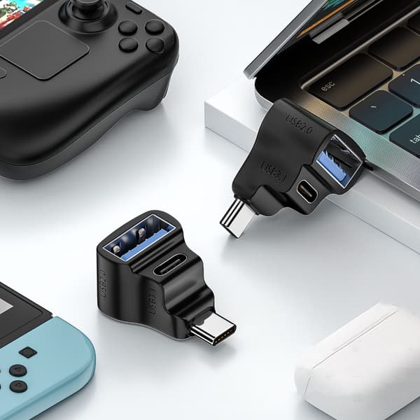 USB-C Hann 20 Gbps til USB-C USB 2.0 Hunn 100W Hurtiglading USB-C Forlenger