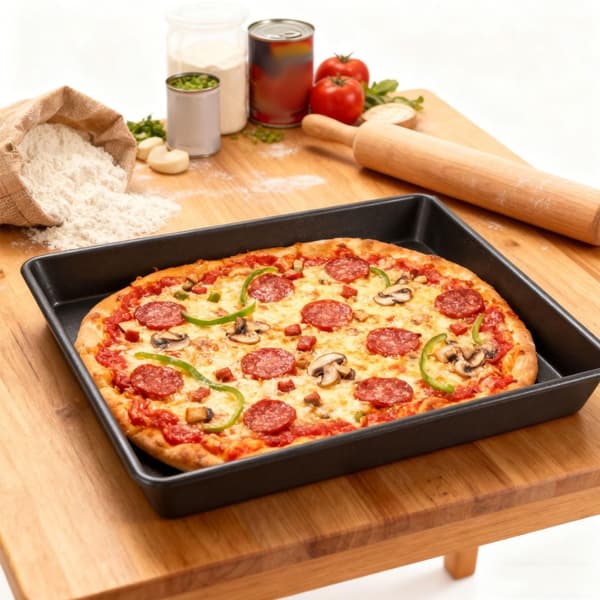 Ekstra dyb Detroiter-stil pizzapande i aluminiumslegering, non-stick, rektangulær bageplade 13X9