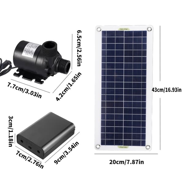 100W Solcellsdriven Vattenpump för Dammar Trädgårdar med Energilagringsbox