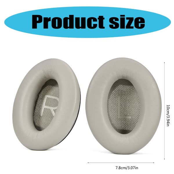Myke øreputer for QC45 QC35-headset Langvarige ørekopper Ørevarmere