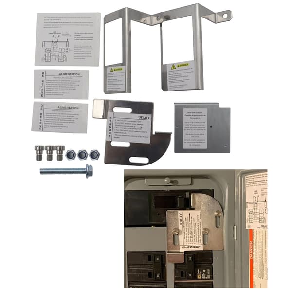 Til SquareD QO eller Homeline paneler 150 eller 200Amp Generator Interlock Kit