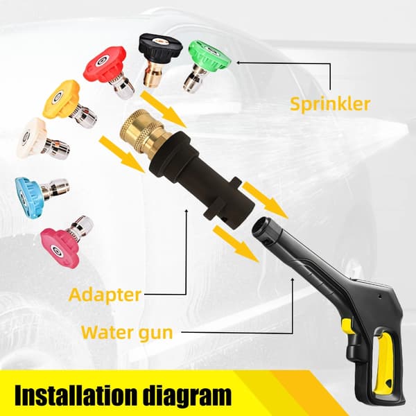 Vaskemaskineadapter til Karcher K2-K7 Udskiftningsstik Vaskemaskinetilbehør B