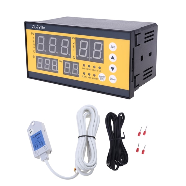Uppgraderad ägginkubatorkontroll termostat hygrostat helautomatisk kontroll med temperaturfuktighetssensor
