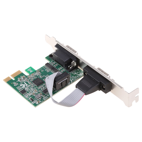 PCIe Dual Serial Expansion Card Chip AX99100 2 Port Industrial DB9 COM RS232 Converter Adapter Controller för stationär PC