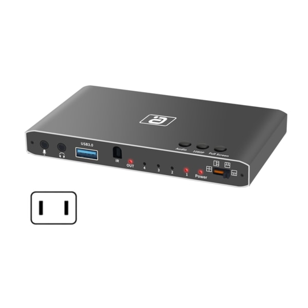 VG600 HDMI-kompatibelt 2.0 Video Capture Card USB3.0 4 in 1 Out Switcher Smidig ljudinspelning och sömlös switchbox EU