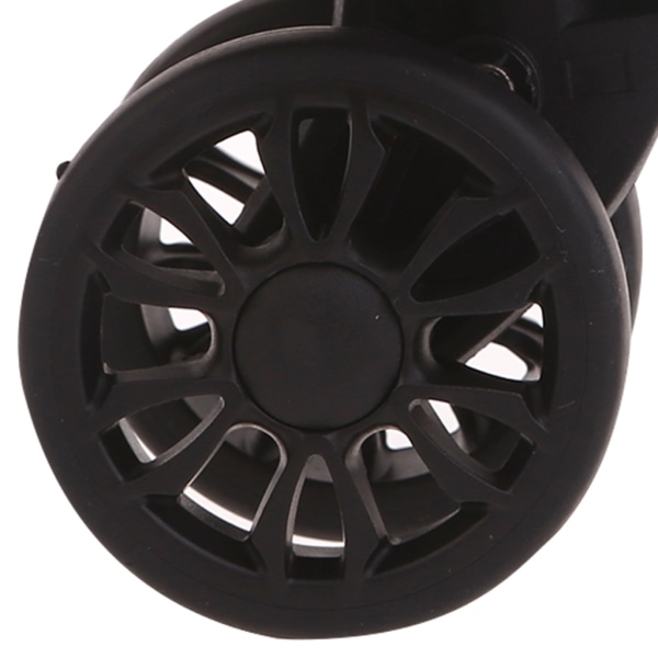 A89 Bagagehjul Resväska Dubbla Rullar Reparationssats 360° Spinner Hjul Heavy Duty Hjul 1 Par Svart Black