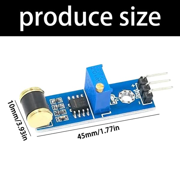 Justerbar känslighet vibrationschocksensor 801S omkopplarmodul justerbar
