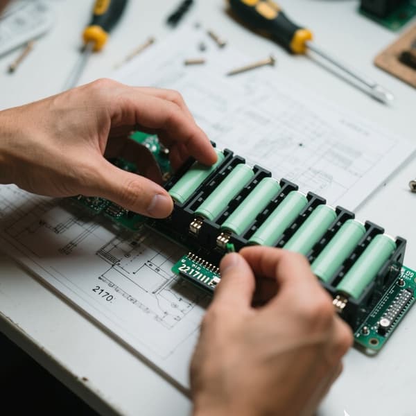 Batterikasse 21700 Cellemonteringsholderboks til flere lithiumkonfigurationer 3 sections