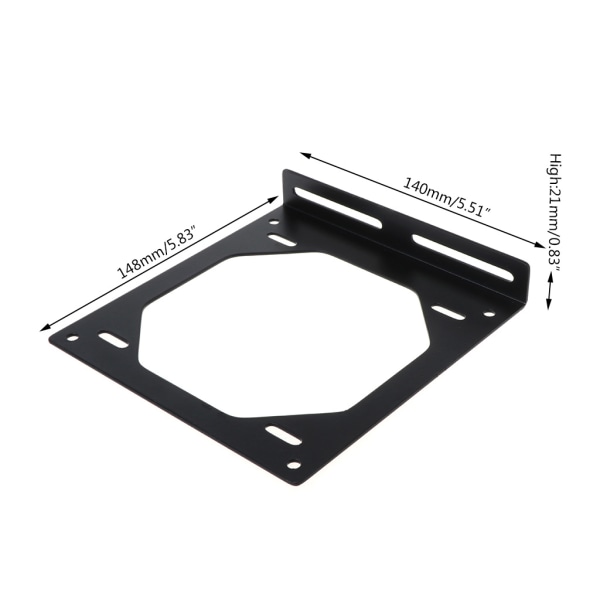 Fläktfäste Kylarmonteringsfäste Vattenkylare för 12/14CM Fläkthållare Extern dator för case Kylfläns Gadget Acc 480L