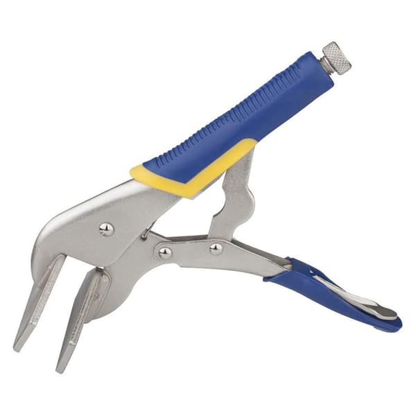 Fast Stål Flad Kæbe Plademetalgreb Ergonomisk Gummihåndtag 10 Tommer