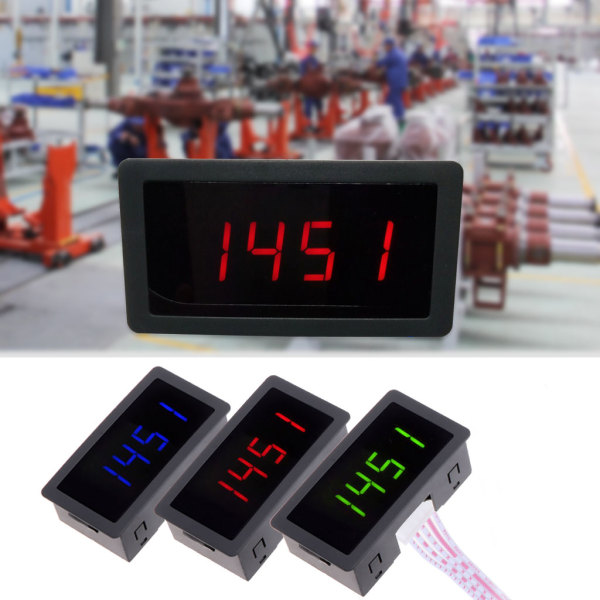 4 Digital LED-varvräknare RPM Hastighetsmätare+Närhetsbrytare Sensor 12V 9999RPM för svarv/klippare/CNC/fjäder med hög precision Green