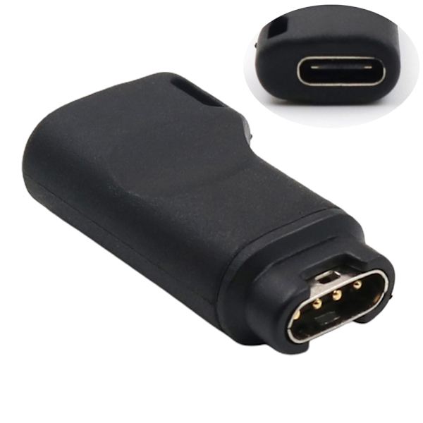 USB C hona till 4-stifts laddningsomvandlare för -Garmin för Fenix 5/5S/5X/6 Forerunner 45/45S/245/245M/935 för Smart Watch