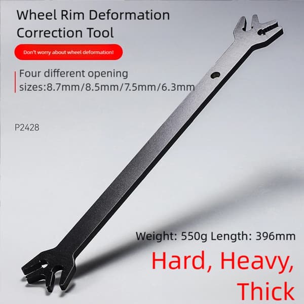 Fälgriktverktyg 45# Stål 8.7mm/8.5mm/7.5mm/6.3mm