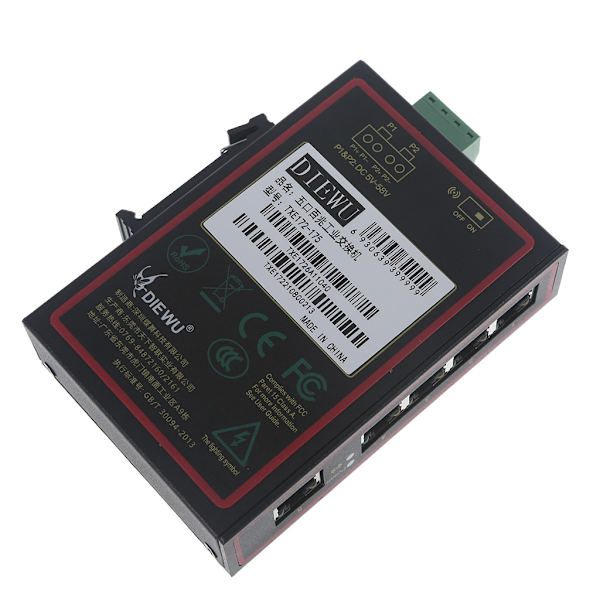 5-portars Din-Rail-nätverksswitch 10/100/1000 Mbps Kapacitet 1 Gb för livstid för Pro