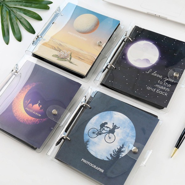 6 tums 50 fickor fotoalbum Moon Loose Leaf Bildförvaring Scrapbooking för C null - C