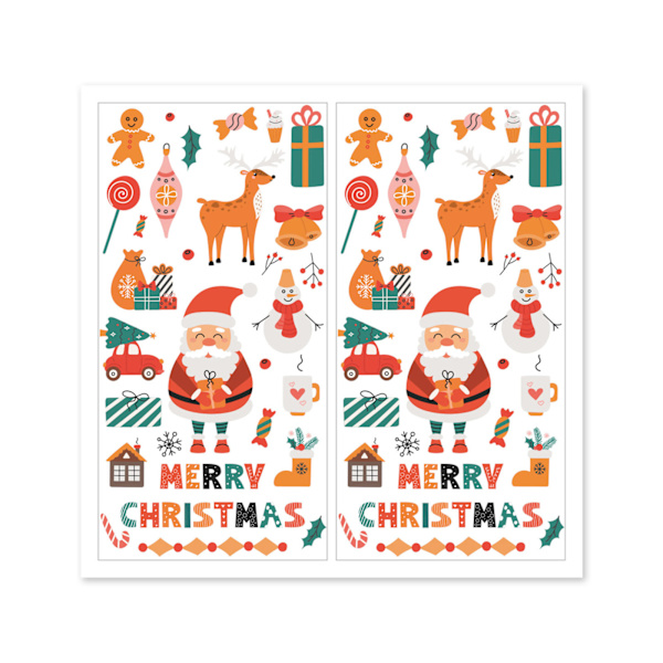 50 ark/förpackning Jul-etiketter Självhäftande presentetiketter Julklappsförpackning Förseglingsdekaler Flikar Företagspresentdekorationer