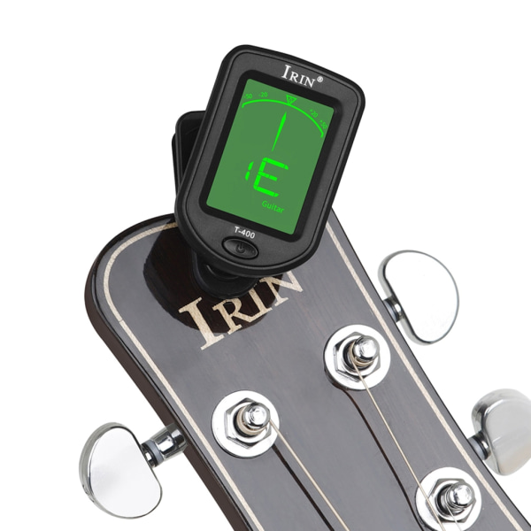 Clip On Guitar Tuner 360 graders roterande elektronisk tuner för akustisk/elektrisk gitarr, ukulele, fiol, bas, banjos