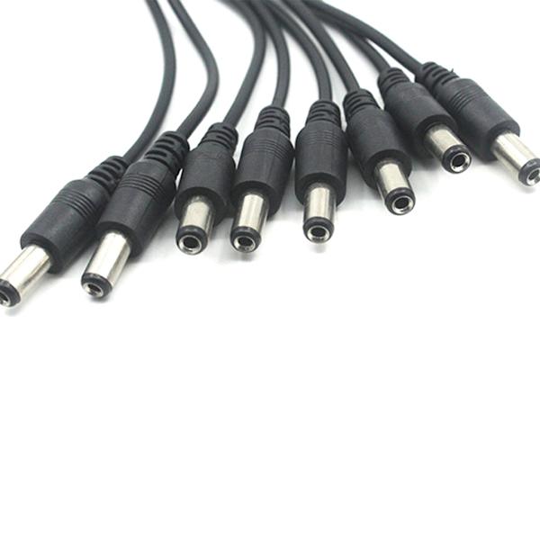 Power DC5,5x2,1mm Anslut dina enheter med enkelhet hona till hane power 22/0,12ASx2C huvudsladd One to eight