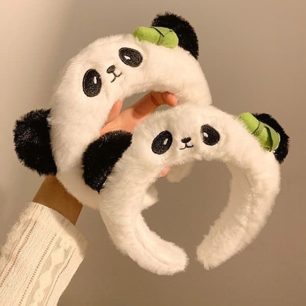 Bløde Panda Øre Hårbøjler Kostume Elastisk Hårbånd Nyhed Fest Hårbøjler