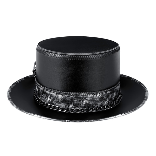 Plague Doctor Hat Leather Steampunk Top Hat för Halloween kostym Vuxen rekvisita
