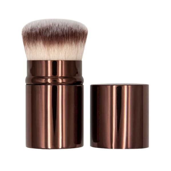 Teleskopisk børste med støvtæt dæksel, bløde, tætte børster til elegant makeup