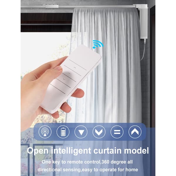 Elektrisk gardinskenmotor med fjärrkontroll för hemautomation EU Plug Zigbee version