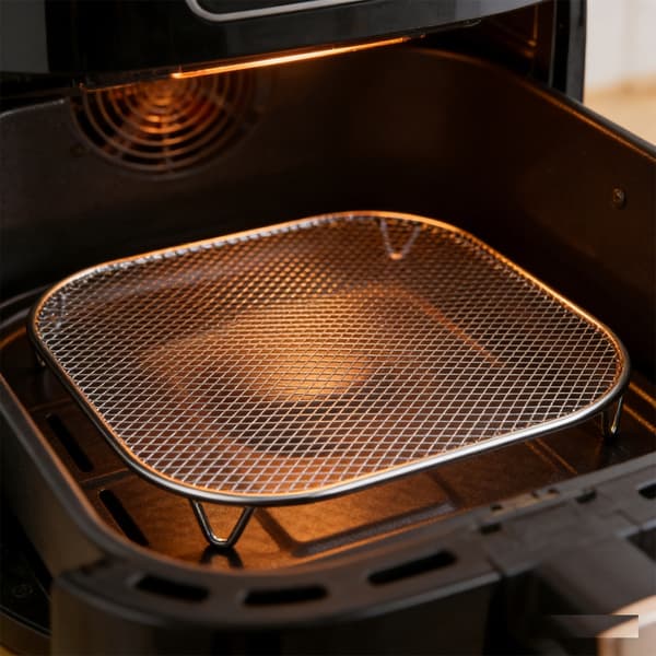 Airfryer Meshkurv Rustfri Ståltekstur Oljesilskjerm