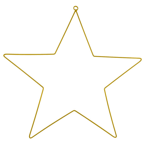Gör-det-själv smidesjärn metallstjärnor ringstjärnor trådkrans ram båge makrameringar Gold 40cm