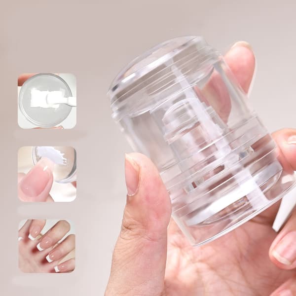 Quick Clean Silikon Nail Art Stamper Set för Professionella Manikyrer Hemma